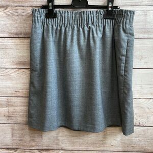 J CREW PAPERBAG WAIST WOOL MINISKIRT‎ IN GRAY